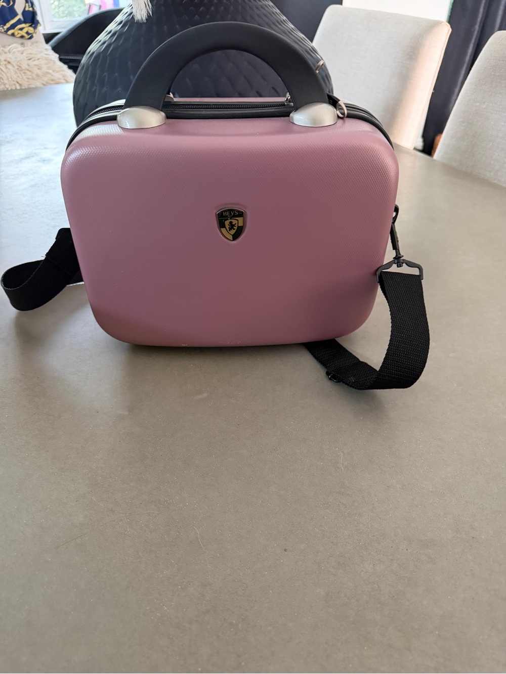 HEYs Pink Hard-Shell Toiletry Bag with Detachable Strap